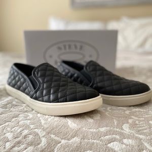 Steve Madden Quilted Leather Slip On Sneakers